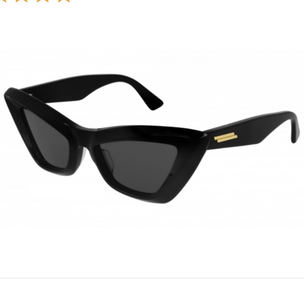 Bottega Veneta Unisex Cat Eye Sunglasses. 55M. Black/ grey.